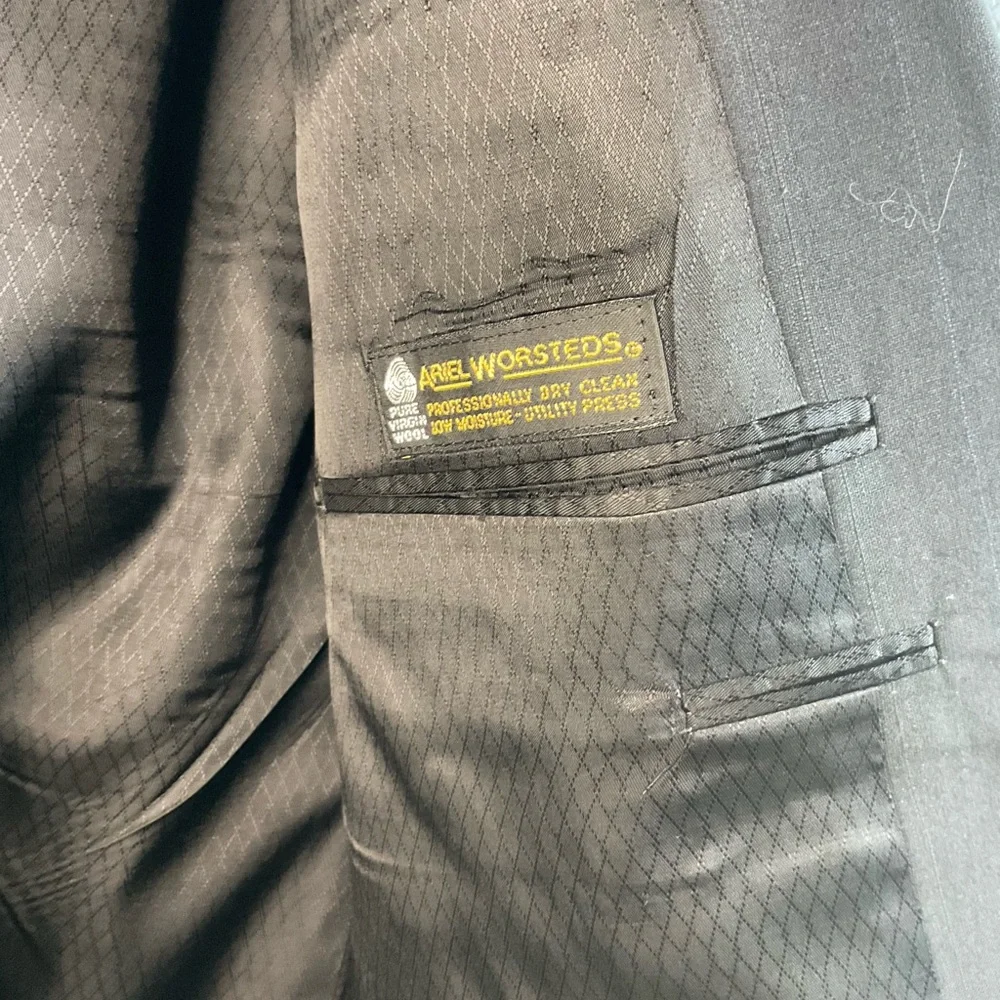 Hart Schaffner Marx Men's Black Wool Blazer 48L